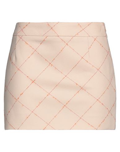 Shop Bcbgmaxazria Woman Mini Skirt Blush Size 4 Virgin Wool, Mohair Wool, Polyamide In Pink