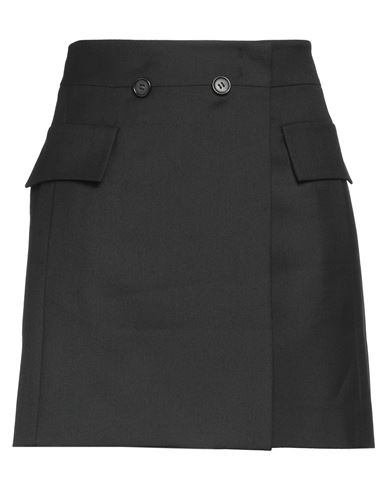 Shop Bcbgmaxazria Woman Mini Skirt Black Size 6 Virgin Wool, Elastane