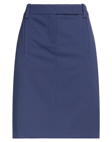 Shop Bcbgmaxazria Woman Mini Skirt Blue Size 4 Virgin Wool, Elastane