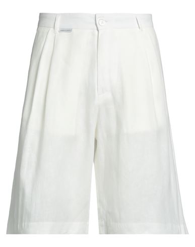 Family First Milano Man Shorts & Bermuda Shorts White Size 32 Linen