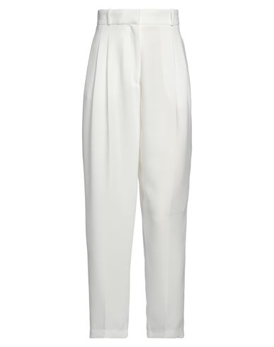 Elisabetta Franchi Woman Pants Ivory Size 8 Polyester In White