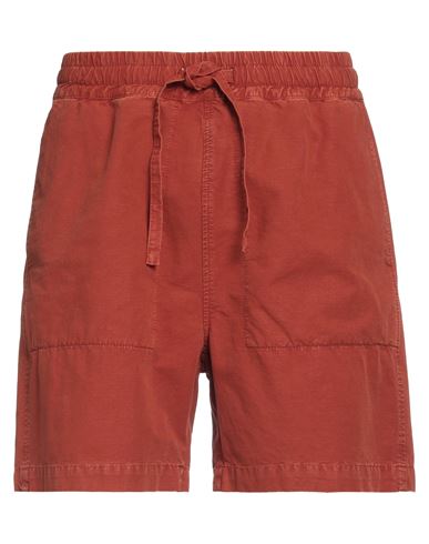 President's Man Shorts & Bermuda Shorts Rust Size L Cotton, Linen In Red