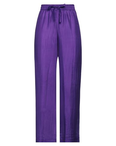 The Rose Ibiza Woman Pants Purple Size L Silk
