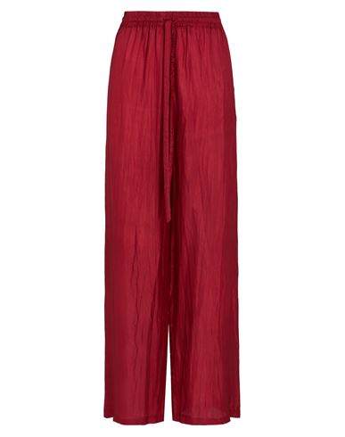 The Rose Ibiza Woman Pants Burgundy Size Xl Silk In Red