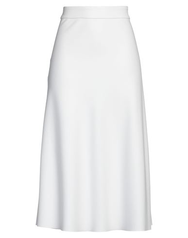 Shop Bcbgmaxazria Woman Midi Skirt White Size 4 Polyester, Viscose, Elastane