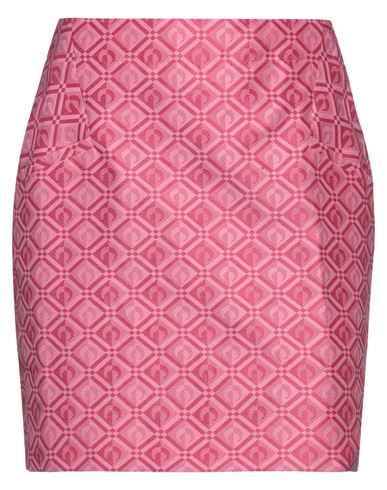 Marine Serre Woman Mini Skirt Fuchsia Size 2 Cotton, Polyester, Polyamide In Pink