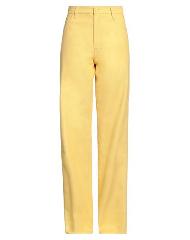 Shop Raf Simons Woman Pants Yellow Size 32 Cotton