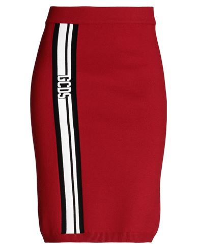 Gcds Woman Mini Skirt Red Size S Wool, Acrylic, Viscose, Polyester