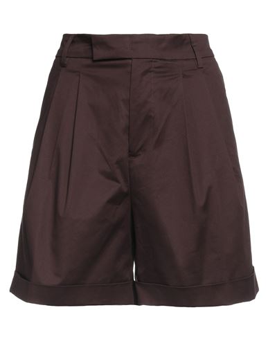 Briglia 1949 Woman Shorts & Bermuda Shorts Dark Brown Size 10 Cotton, Elastane
