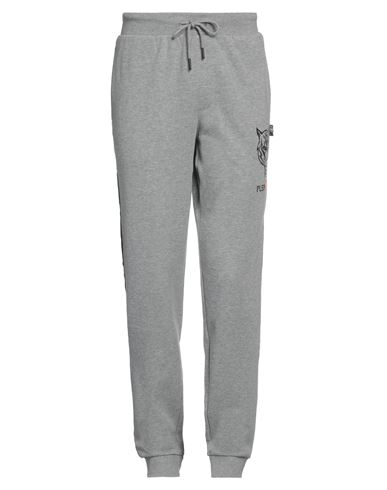 Plein Sport Man Pants Grey Size Xxl Cotton, Polyester