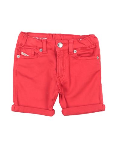 Shop Diesel Newborn Shorts & Bermuda Shorts Red Size 3 Cotton, Elastane