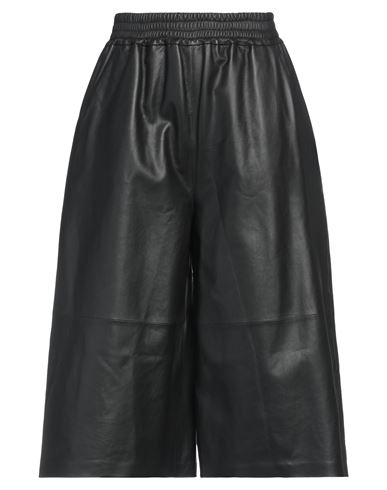 Desa 1972 Woman Cropped Pants Black Size 0 Soft Leather