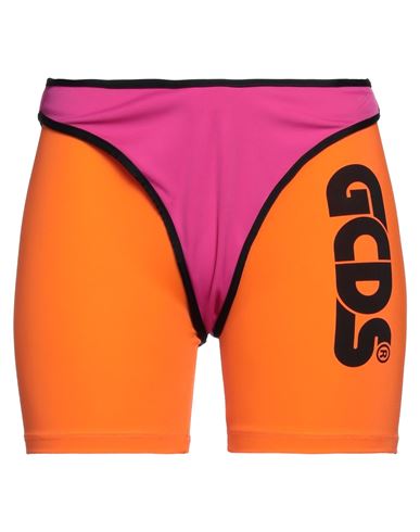 Gcds Woman Shorts & Bermuda Shorts Orange Size M Polyester, Elastane, Polyamide