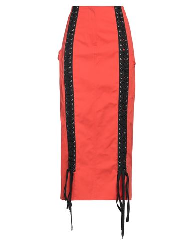 Cormio Woman Maxi Skirt Orange Size 4 Cotton