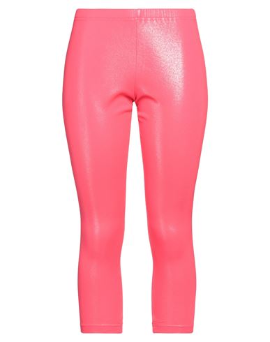 Shop Junya Watanabe Comme Des Garçons Woman Leggings Fuchsia Size M Polyester In Pink