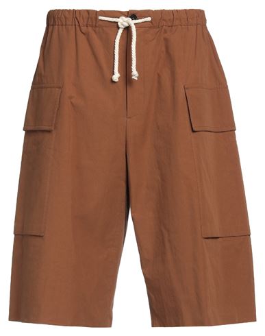 Jil Sander+ Man Cropped Pants Brown Size 34 Cotton