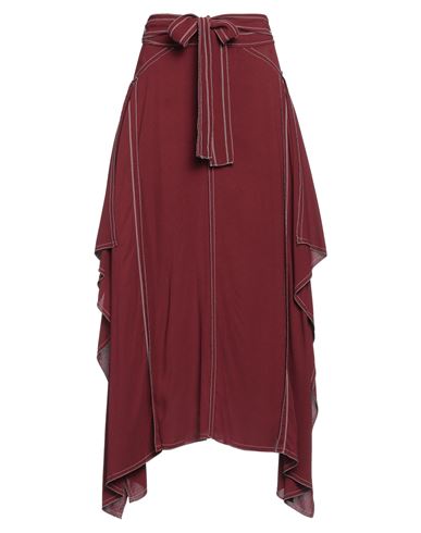 Stella Mccartney Woman Maxi Skirt Burgundy Size 4-6 Viscose, Elastane In Red