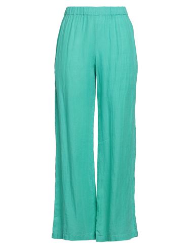 120% LINO 120% LINO WOMAN PANTS GREEN SIZE 8 LINEN 