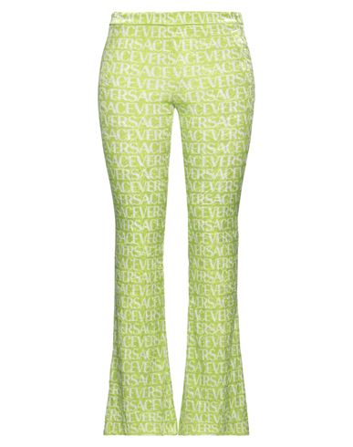 Versace Woman Pants Acid Green Size 6 Polyester, Elastane