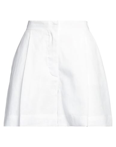 Maria Vittoria Paolillo Mvp Woman Shorts & Bermuda Shorts White Size 2 Linen, Cotton, Polyester