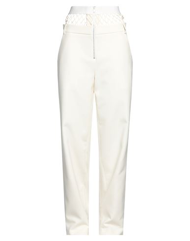 Shop Dion Lee Woman Pants Ivory Size M Polyester, Wool, Elastane, Polyamide In White