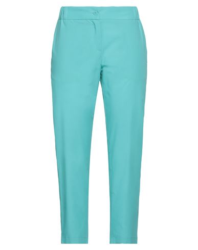 Shop Ottod'ame Woman Pants Turquoise Size 6 Cotton In Blue