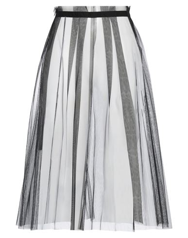 Msgm Woman Midi Skirt Black Size 4 Polyamide