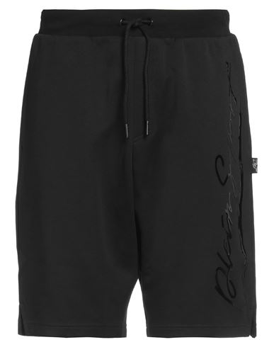 Shop Plein Sport Man Shorts & Bermuda Shorts Black Size Xxl Cotton, Polyester
