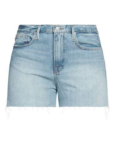Frame Woman Denim Shorts Blue Size 29 Cotton