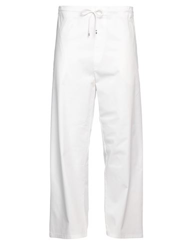 Laneus Man Pants White Size 36 Cotton, Elastane