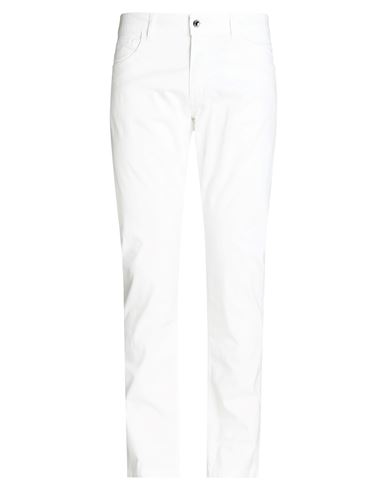 Shop Costume National Man Pants White Size 42 Cotton, Elastane