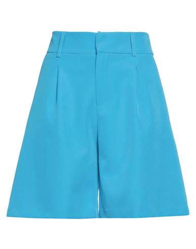 Shop Rebel Queen Woman Shorts & Bermuda Shorts Azure Size 6 Polyester, Elastane In Blue