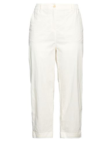 Annette Görtz Woman Pants Ivory Size 12 Cotton, Linen In White