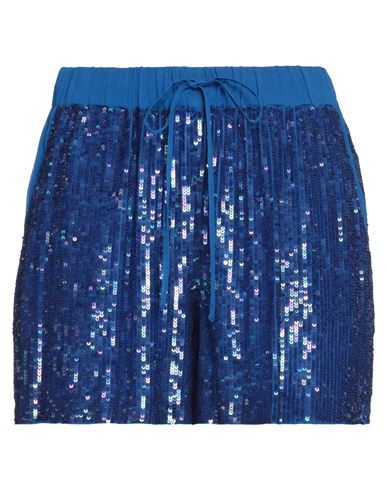 P.a.r.o.s.h P. A.r. O.s. H. Woman Shorts & Bermuda Shorts Blue Size M Viscose, Pvc - Polyvinyl Chloride