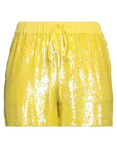 P.a.r.o.s.h P. A.r. O.s. H. Woman Shorts & Bermuda Shorts Yellow Size S Viscose, Pvc - Polyvinyl Chloride
