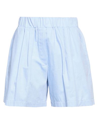 Gina Gorgeous Woman Shorts & Bermuda Shorts Sky Blue Size 8 Cotton
