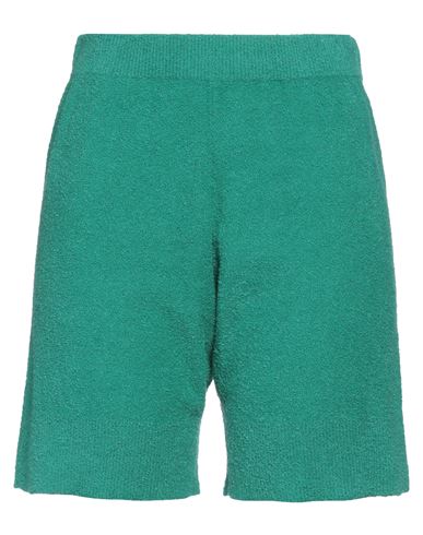 Maison Flaneur Maison Flâneur Woman Shorts & Bermuda Shorts Green Size 6 Cotton, Polyamide, Cashmere