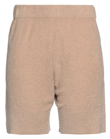 Maison Flaneur Maison Flâneur Woman Shorts & Bermuda Shorts Camel Size 6 Cotton, Polyamide, Cashmere In Beige