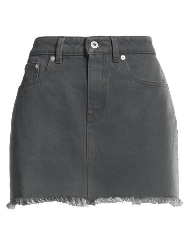 Heron Preston Woman Denim Skirt Lead Size 29 Cotton In Grey