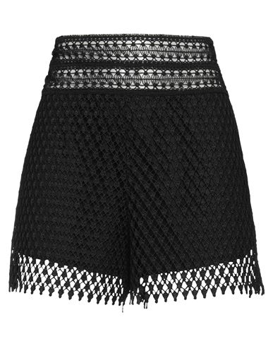 Shop Ermanno Scervino Woman Shorts & Bermuda Shorts Black Size 8 Polyester