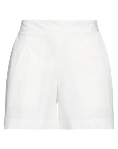 Federica Tosi Woman Shorts & Bermuda Shorts White Size 2 Cotton, Elastane