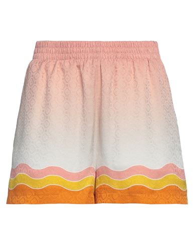 Shop Casablanca Woman Shorts & Bermuda Shorts Pastel Pink Size 4 Silk