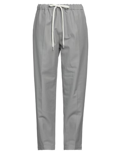 Mm6 Maison Margiela Woman Pants Light Grey Size 6 Cotton, Silk