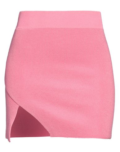 Shop Laneus Woman Mini Skirt Pink Size 8 Cotton, Lycra