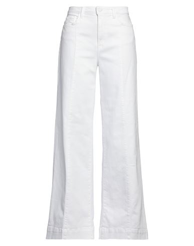 L Agence L'agence Woman Jeans White Size 25 Cotton, Elastane
