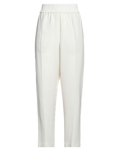 Brunello Cucinelli Woman Pants Ivory Size 6 Viscose, Linen In White