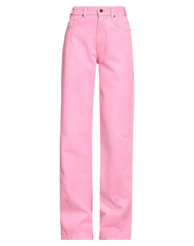 Darkpark Woman Denim Pants Fuchsia Size 27 Cotton In Pink