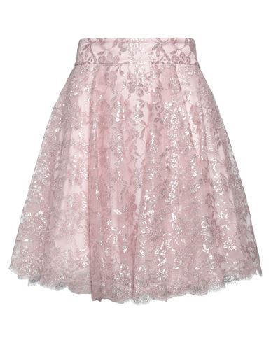 Dolce & Gabbana Woman Mini Skirt Light Pink Size 4 Metallic Polyester, Polyamide, Nylon