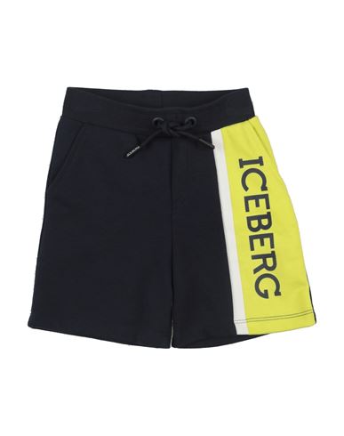 Shop Iceberg Toddler Boy Shorts & Bermuda Shorts Midnight Blue Size 3 Cotton, Polyester