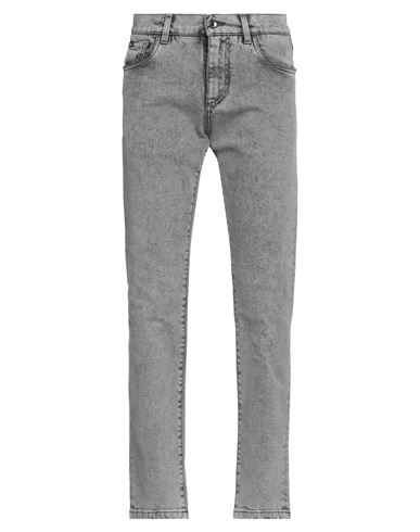 Dolce & Gabbana Regular Fit Cotton Pants In Grey